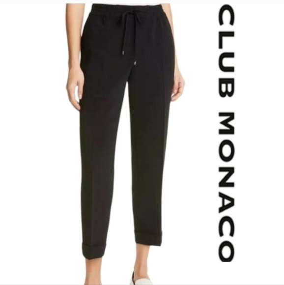 Club Monaco Black Cropped Pants - Picture 1 of 7